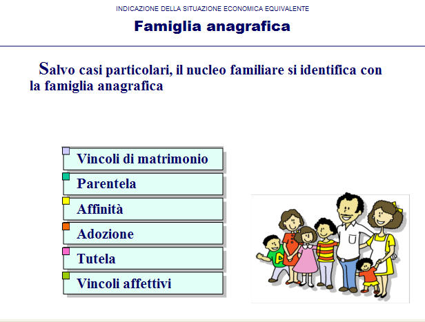 nucleo familiare isee - vincoli affettivi