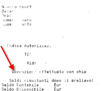 ricevuta bancomat